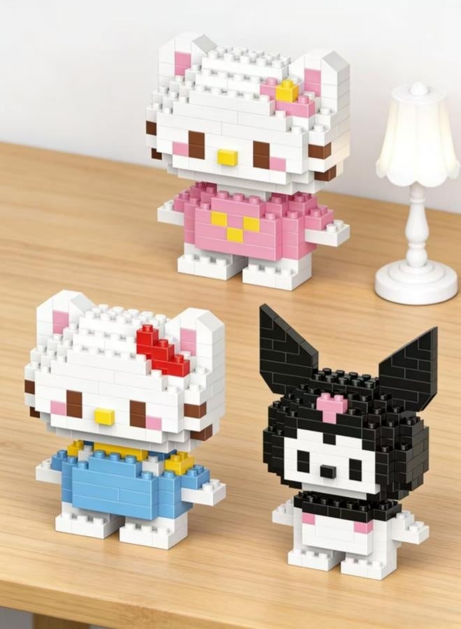 Sanrio 3 pcs Mini Building Blocks Anime Character Set , Ages +14, Toys Gifts for Kids and Adults - Image 2
